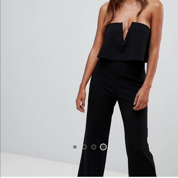 Girl in mind BANDEAU black jumpsuit - Picture 3 of 9